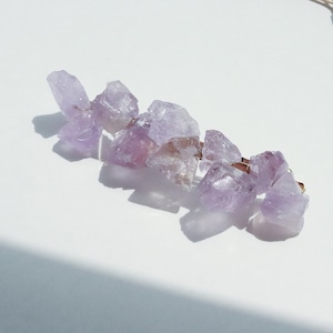 BARRETTE || 【通常商品】 NATURAL STONE RANDOM BARRETTE PURPLE || 1 BARRETTE || PURPLE || FDF007