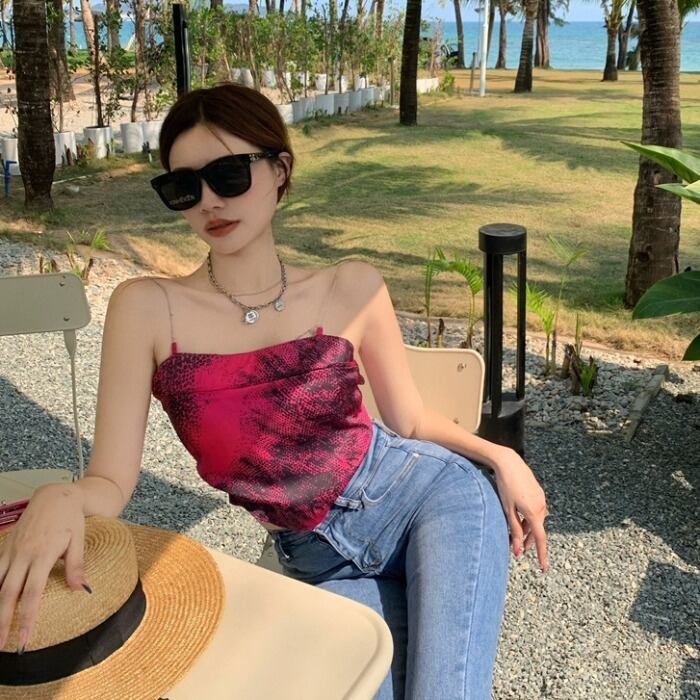 スタイルショートバンドスカーフ トップス ホルター ピュア スクウェア ドラファッションホール81448040429