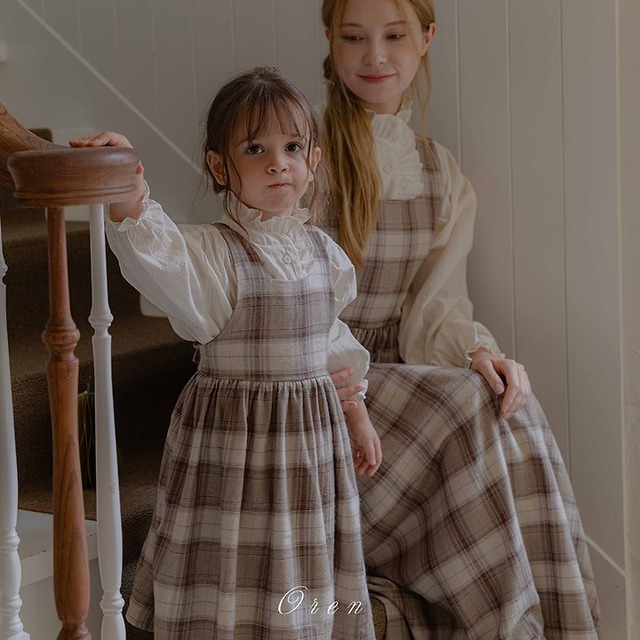 【取寄】oren｜leo classic check dress｜レオクラシックチェックワンピース｜S-XL｜baby&kids｜26 autumn