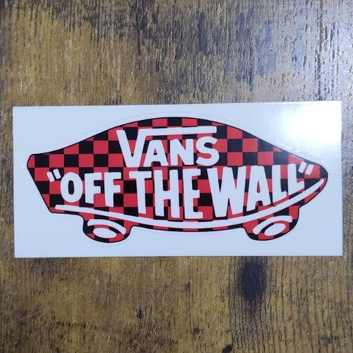 【ST-204】VANS sticker バンズ ステッカー OFF THE WALL レッド