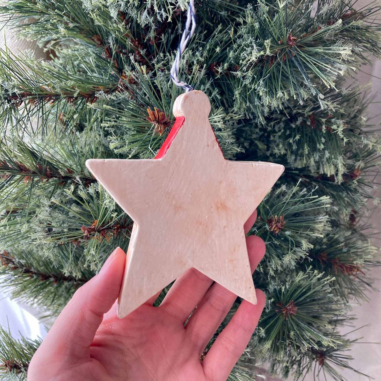 オーナメント星サンタM（10cm） | Dua-アクセサリーパーツショップ