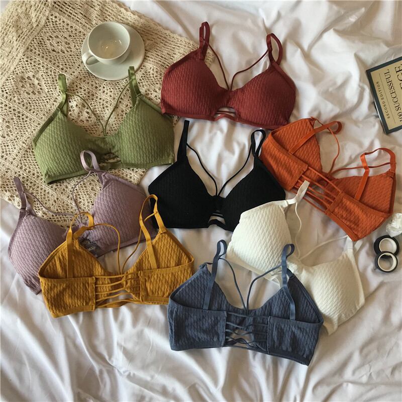 スチールリングブラなしの早春バージョン、美しい背中の下着、包まれたブラ、まとめられた、アンチグレア、通気性のある学生の下着の女性 1号婦人87736077545