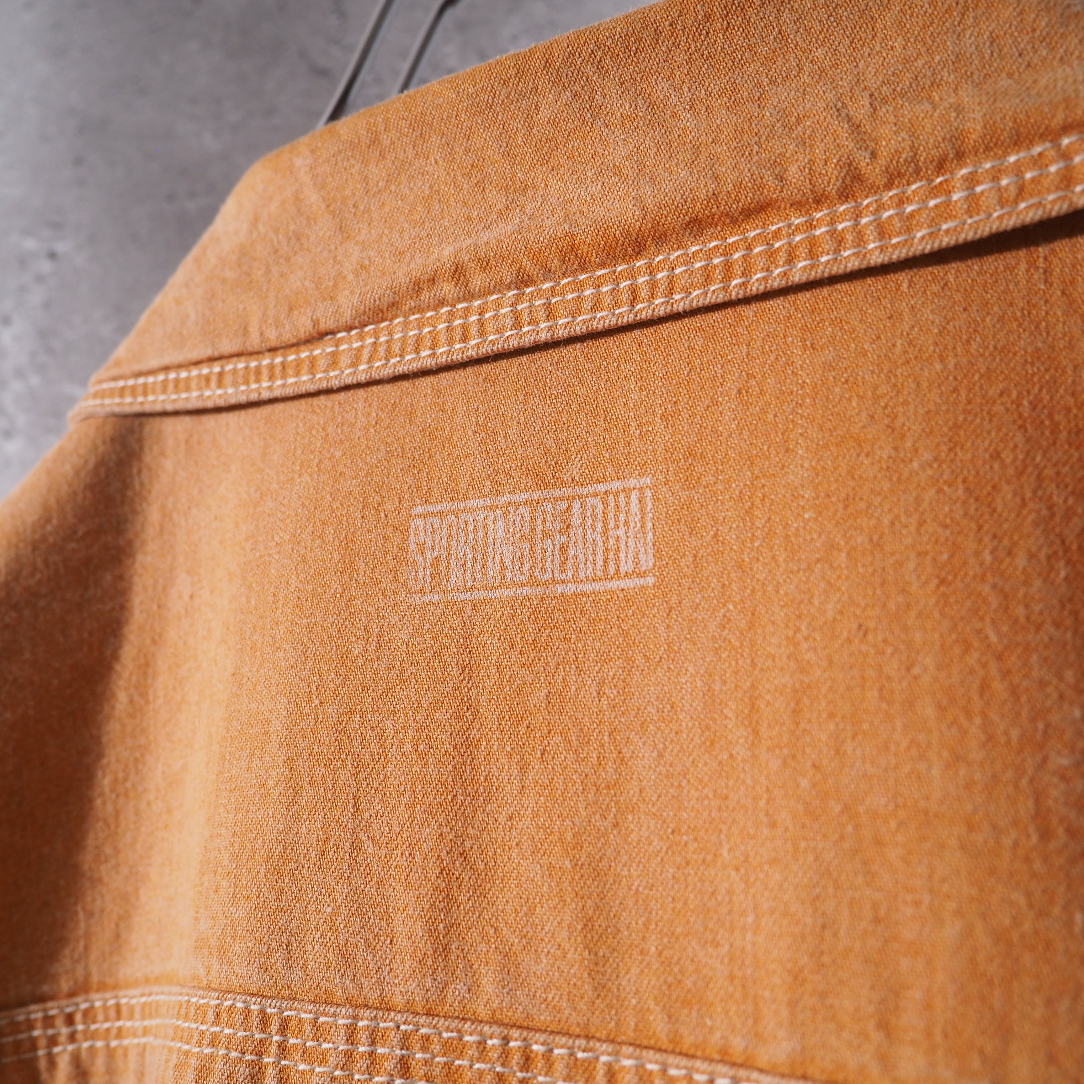 1990s " HAI SPORTING GEAR - ISSEY MIYAKE " Orange Pleats Design Vintage Loose Jacket