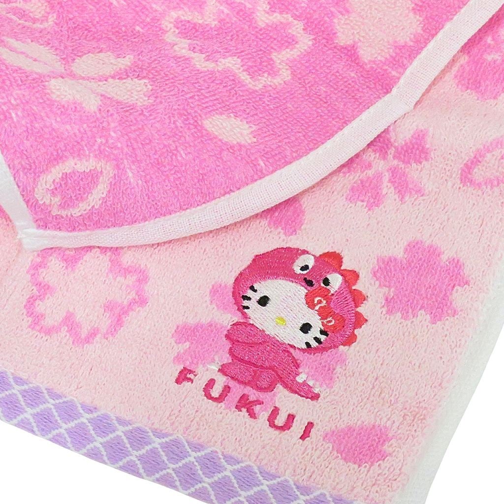 福井限定 サンリオ キティ ハンドタオル ハンカチ ジャガードタオル