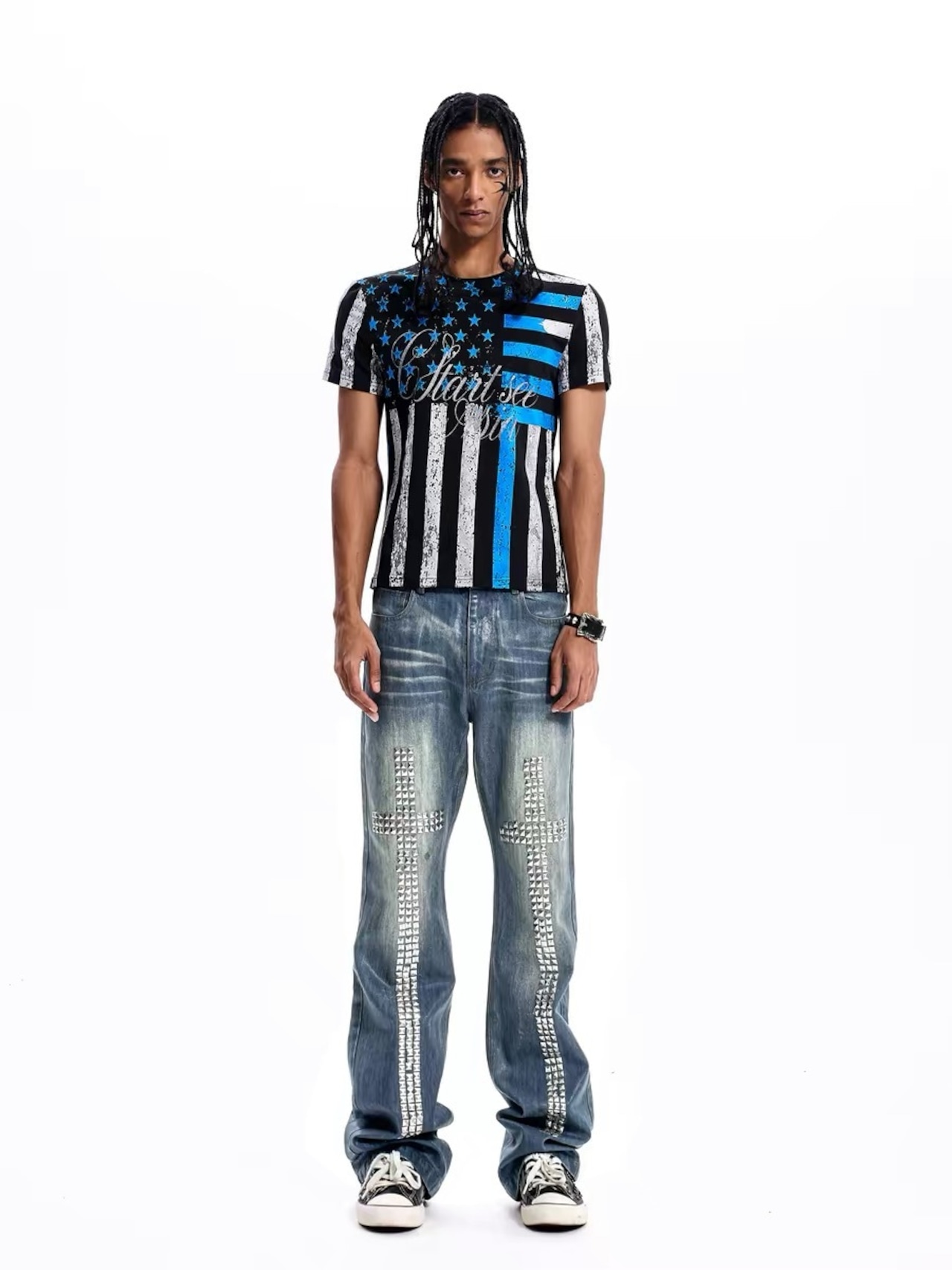 【STARTEXCEEDEND】VISIONARY FLAG Graphic T-Shirt