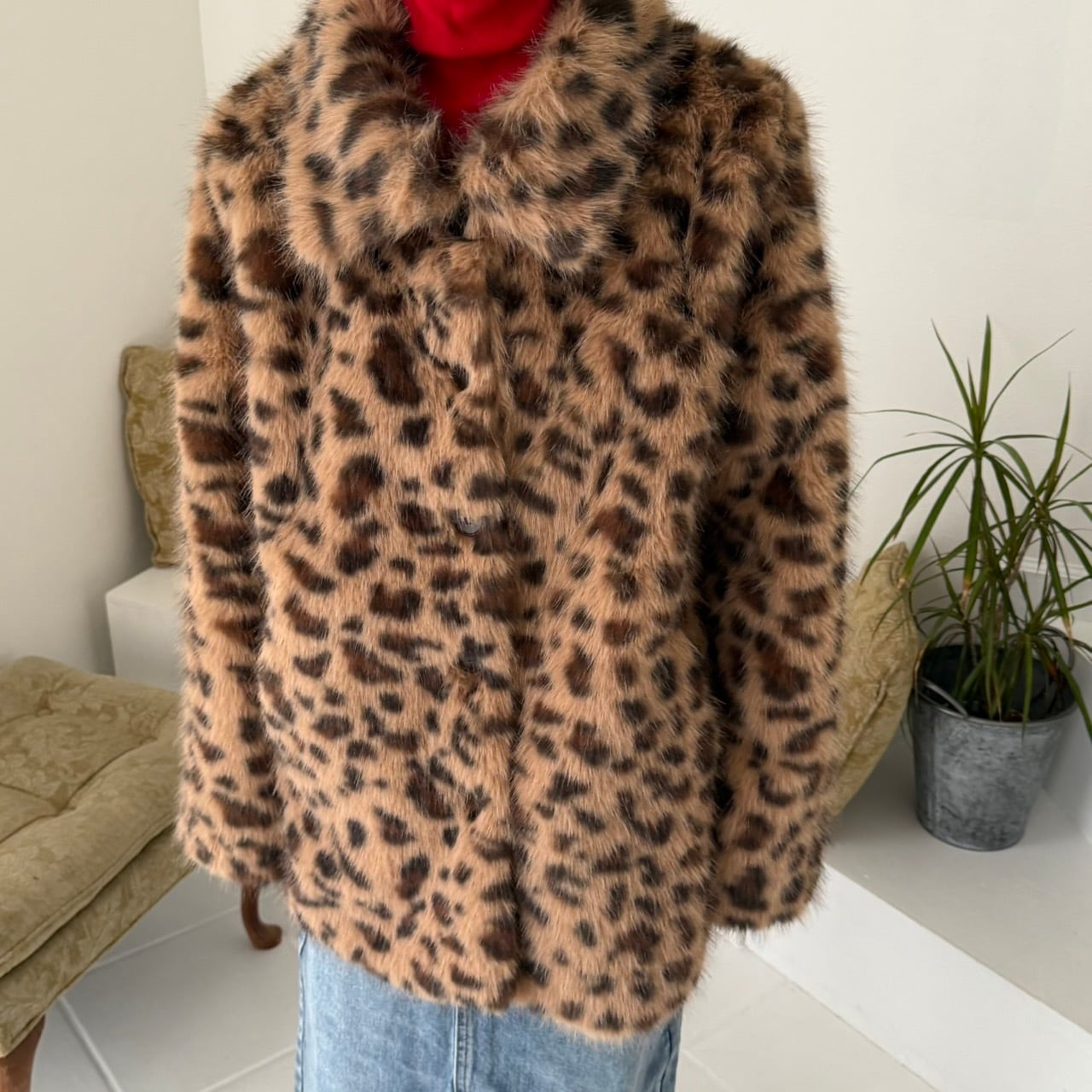 レオパ柄襟付きファーコート_LN03722 | lanan(ラナン)