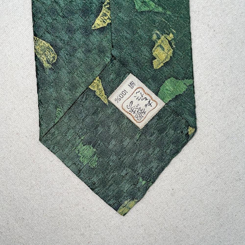 Vintage Japan tie 緑 n-32