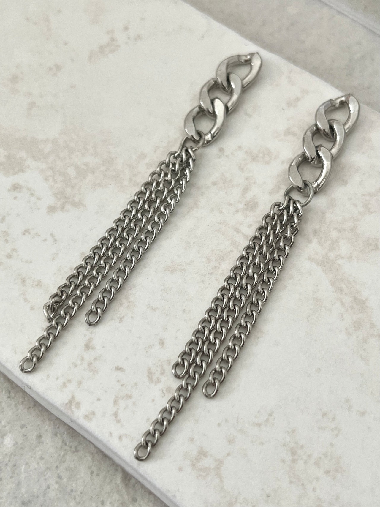 【1ペア】タッセルチェーンチャーム/合金チェーンパーツ/タッセル