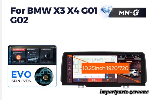 BMW X3 X4 G01 G02 アンドロイドナビ 10.25インチ クアルコム668S 6 + 64G EVO -RA-1228