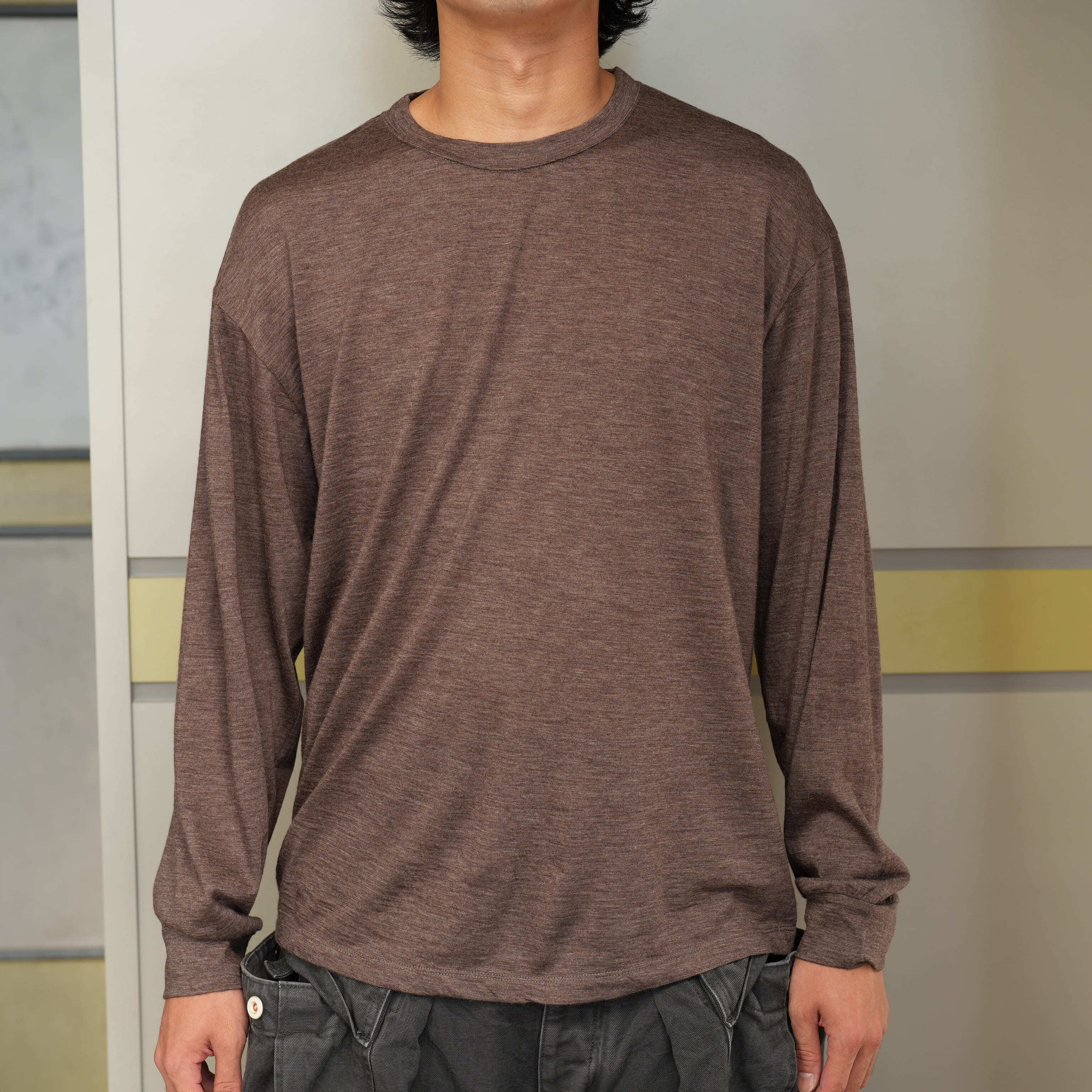 ULTERIOR(アルテリア) 26AW "PURE CASHMERE TENJIKU L/S TEE" -TOP BROWN-