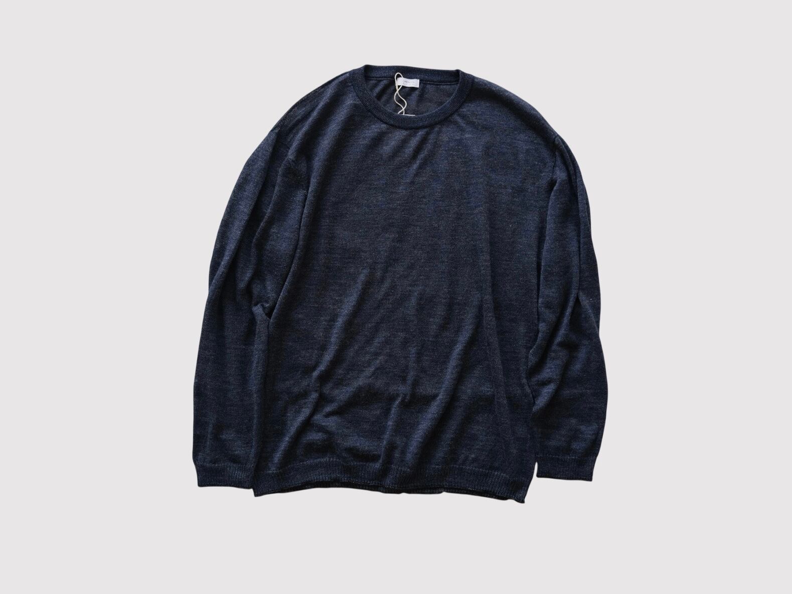 crepuscule”Wool Kanoko Harf Zip P/O Blue” | Lapel online store
