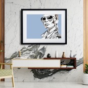 Iron Woman Ⅱ blue｜アイアンをテーマにした近未来アートポスター｜ブルーが映えるスタイリッシュデザイン｜A2ポスター