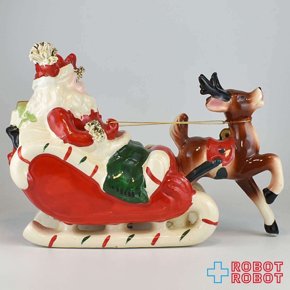 KREISS 陶器製サンタクロース＆トナカイのソリ | ROBOTROBOT