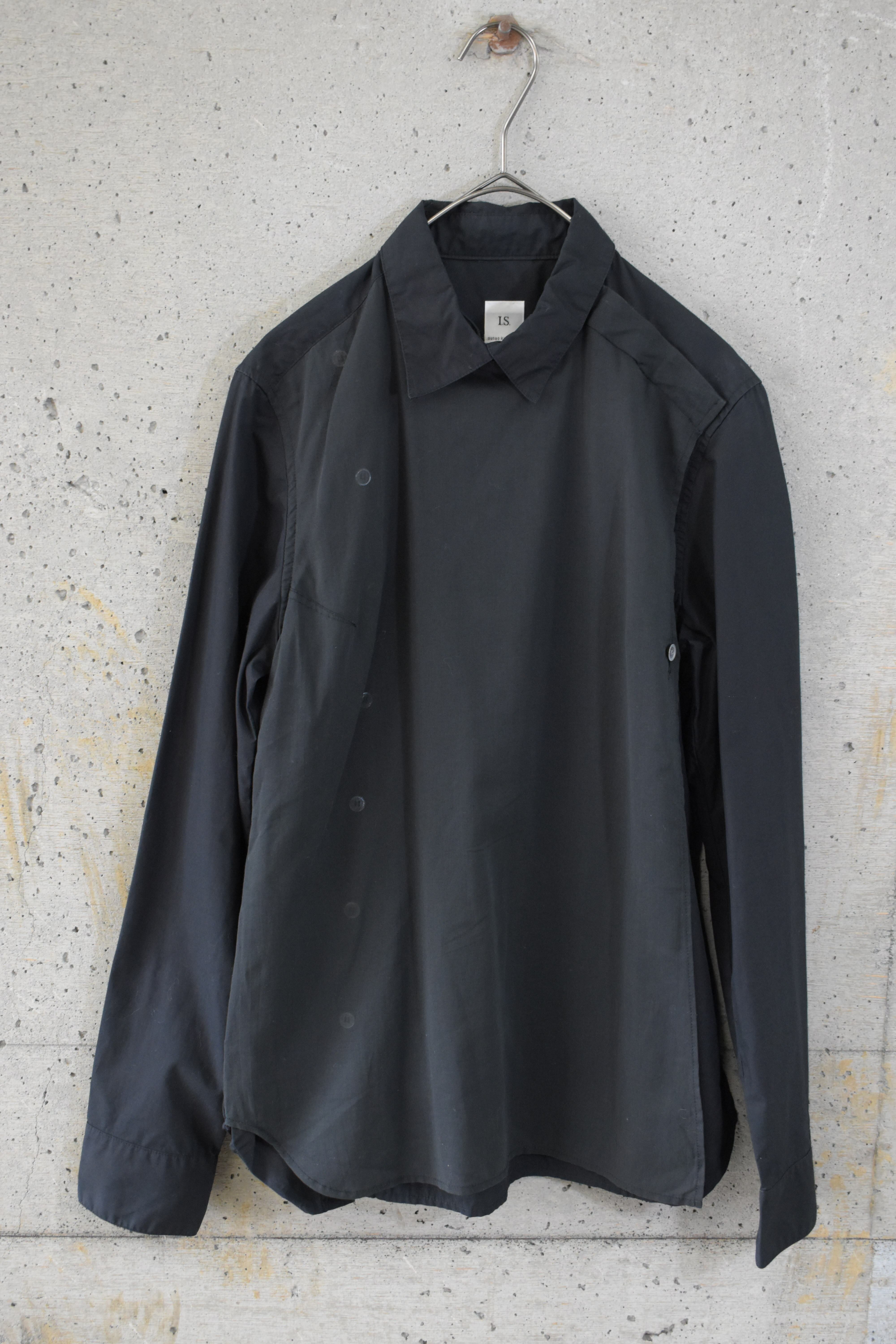 Asymmetric sheer black shirt
