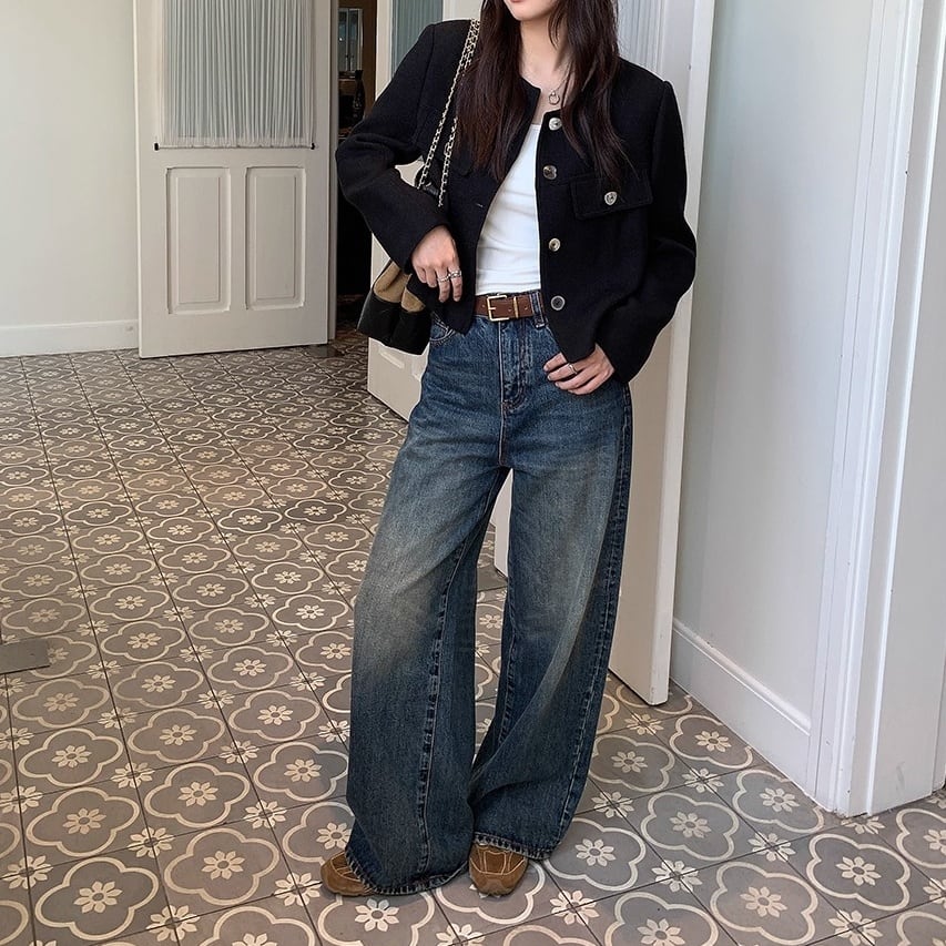 アソートボタン ノーカラーショートジャケット 1color AOJ0011