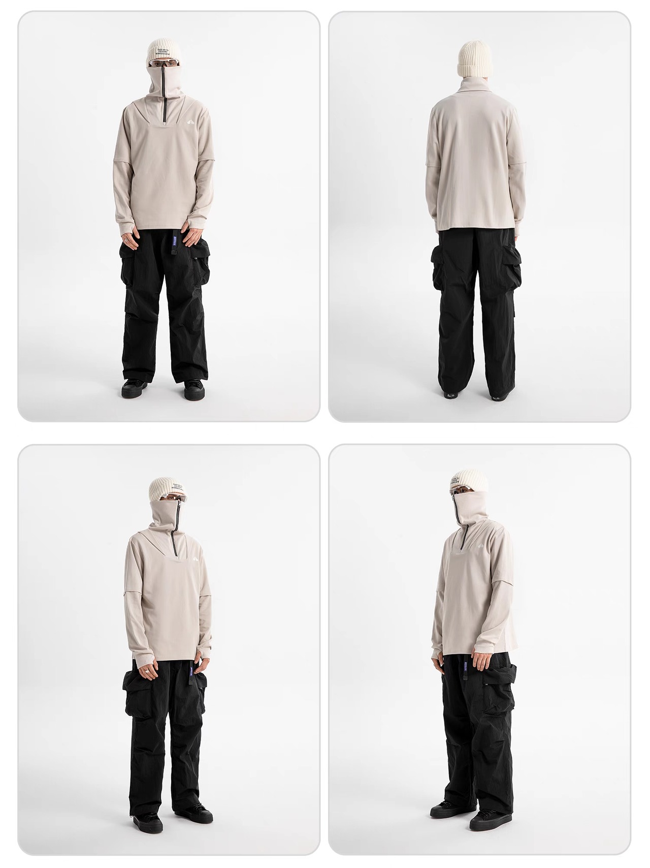 WHYWORKS マルチシェイプタートルネパーカー