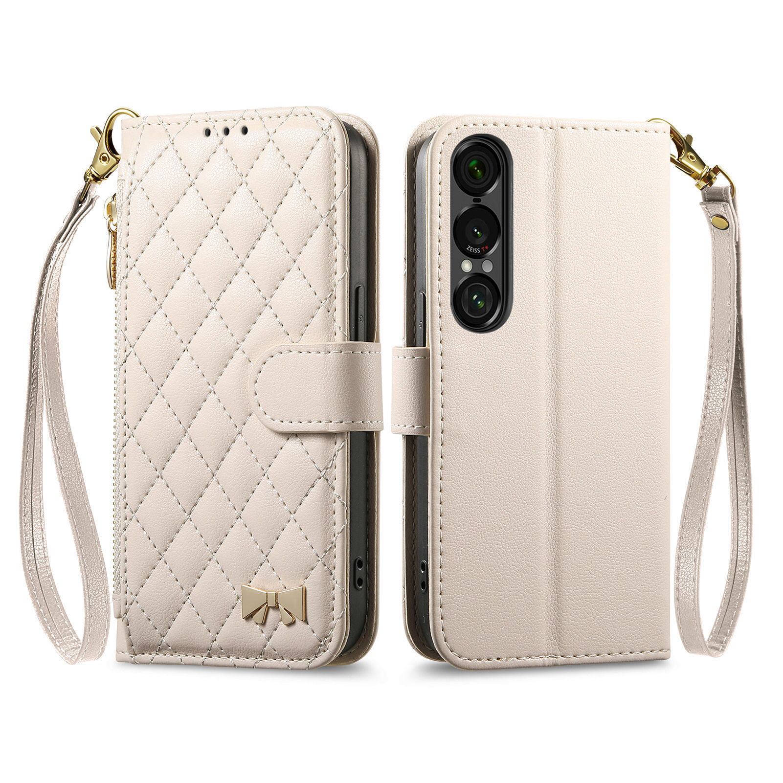 キルティング Xperia 1 VII 手帳型ケース SO-51F SOG15 チェック柄
