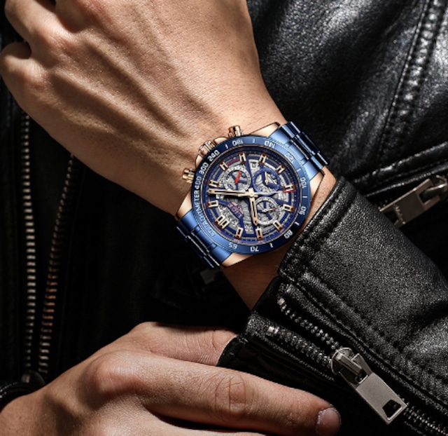 腕時計】817 箱付き LIGE 高級 高品質 海外限定 ラグジュアリー