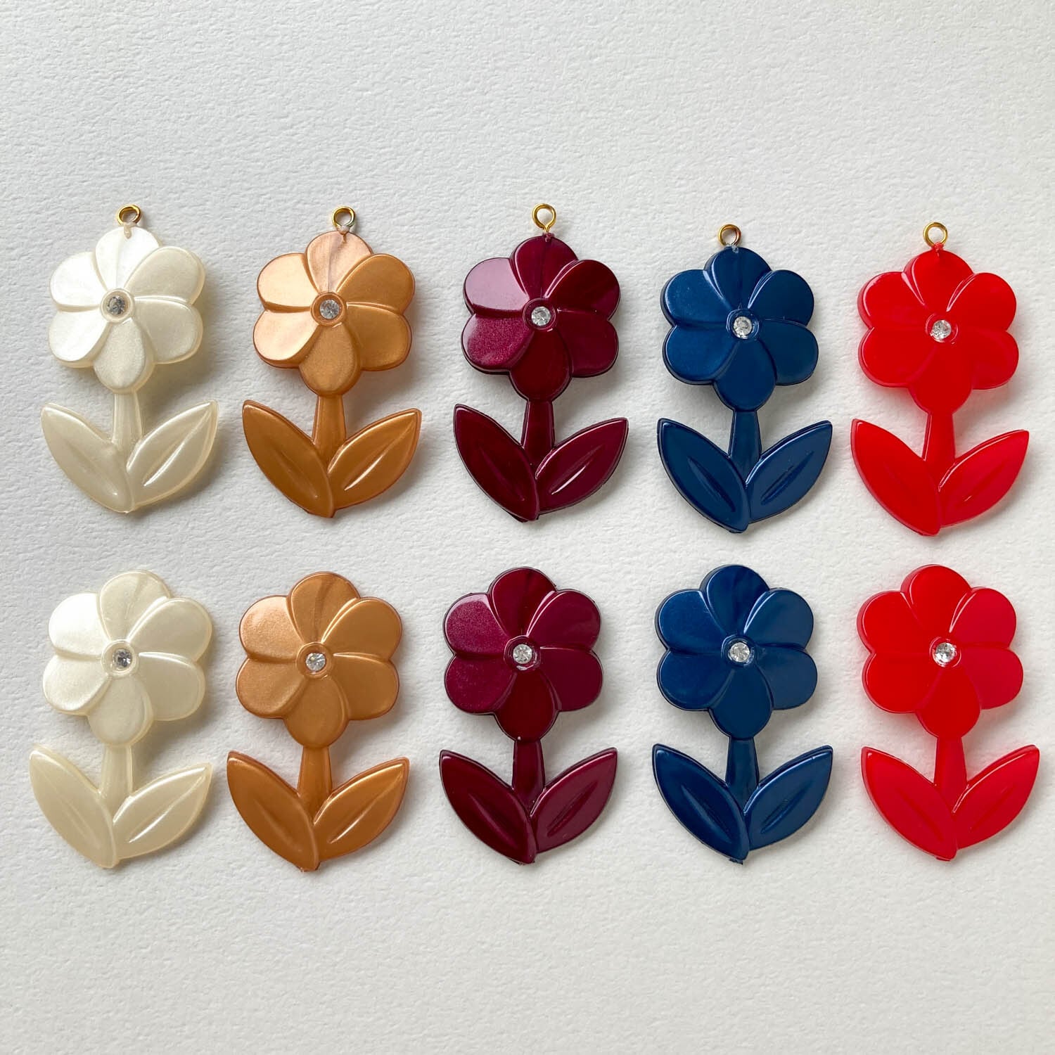 再入荷〉ドイツアクリル ヴィンテージお花カボション | Dua