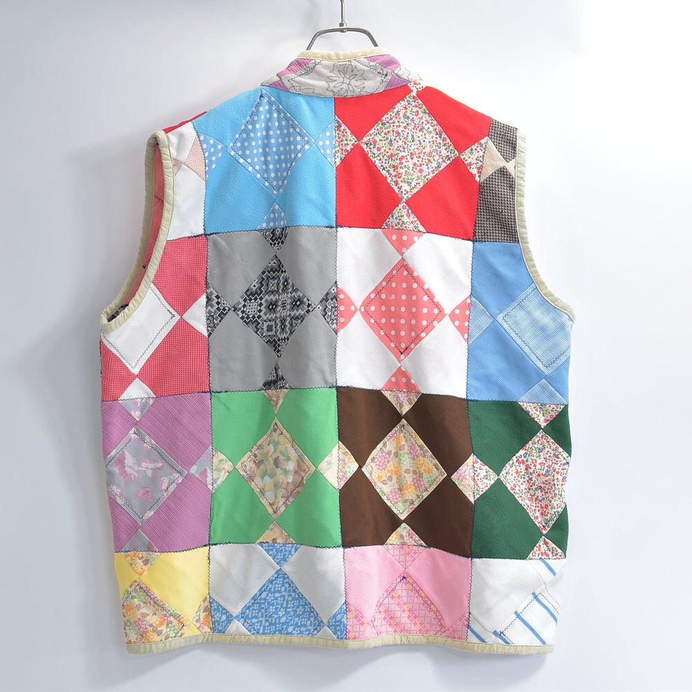 Remake ハンドメイド デザイン リメイク パッチワーク ベスト アウター