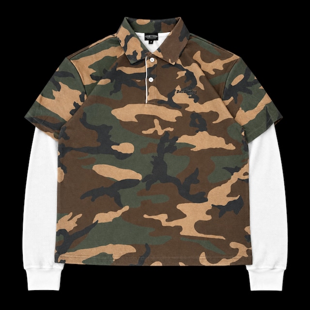 OLD ENGLISH LOGO GHOST LAYERED POLO SHIRT