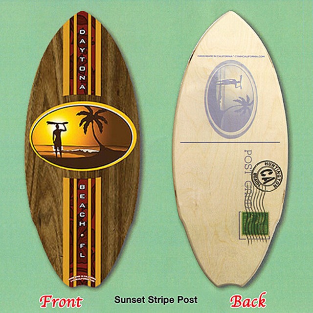 ミニ サーフ ボード　Sunset Stripe