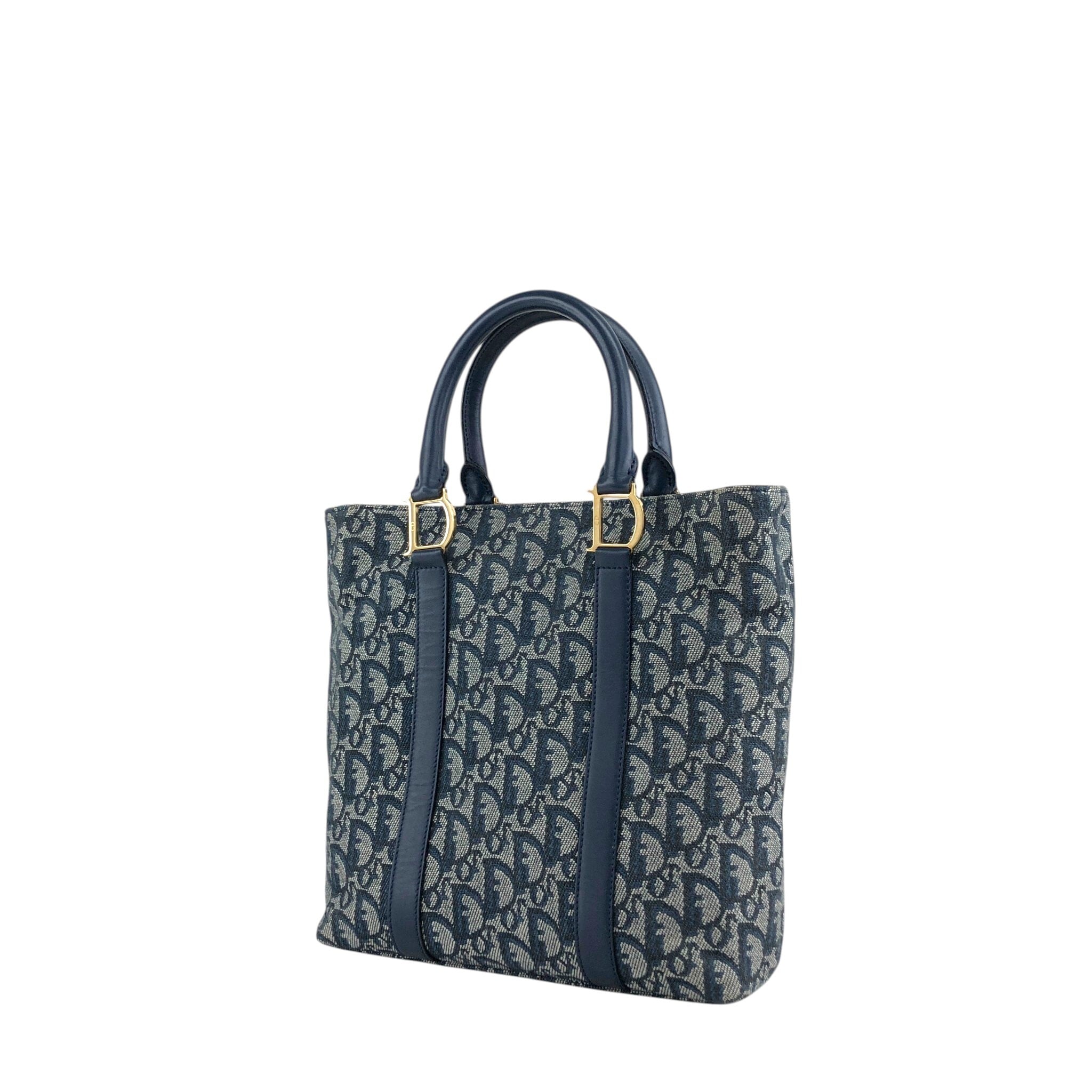 【希少】ヴィンテージ DIOR トロッター クラッチバッグ トート ネイビー Christian Dior クリスチャン ディオール トロッター トートバッグ
