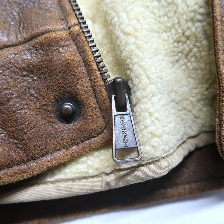 古着 ドッカーズ DOCKERS A-2タイプ レザージャケット 着脱ライナー