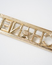 〈CHANEL〉Rhinestone Logo Brooch 2017SS