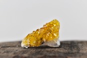 Yellow Fluorite with Calcite