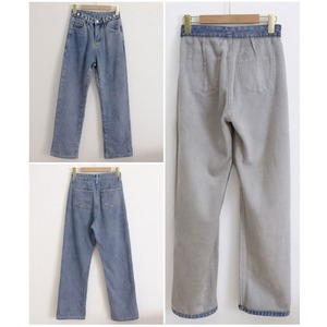 デニム パンツ 裏起毛 ストレート ジーンズ レディース 秋冬 防寒 保温 暖かい 韓国 大人 カジュアル おしゃれ ゆったり フリースデニム 体型カバー 裏ボアジーンズ 大人可愛い 大人女子