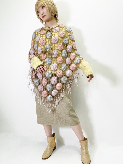 Vintage Mohair Knit Poncho