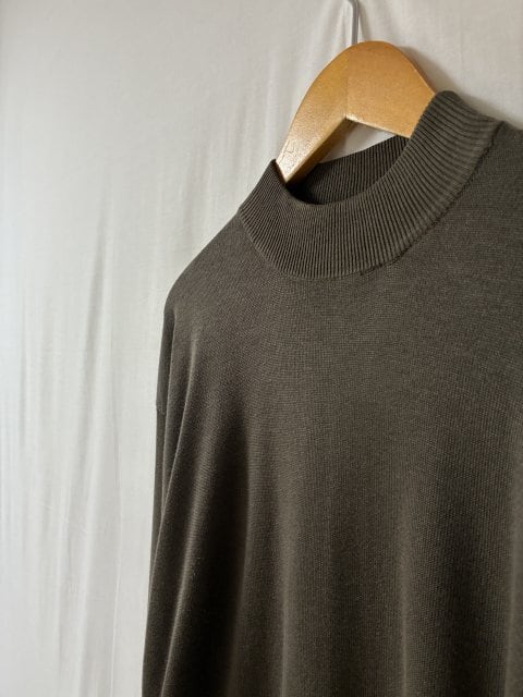 Silk × Cotton Mock Neck Sweater