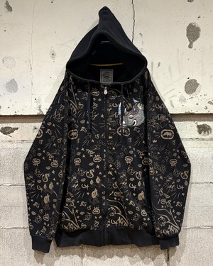 【Caka otto】“ECKO UNLTD” Total Pattern Loose Zip Up Hoodie