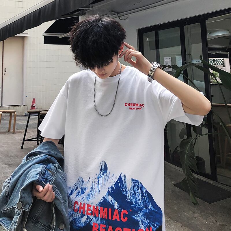 全2色 Tシャツ カットソー プリント カジュアル おしゃれ