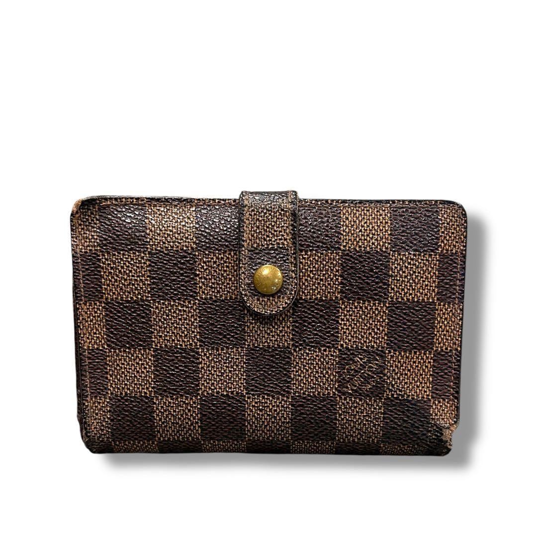LOUIS VUITTON ヴィトン ダミエ ヴィエノワ 二つ折り 財布 がま口