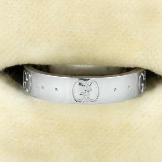 GUCCI ICON K18WG リング｜ダブルGのロゴが際立つミニマルなアイコニックデザイン MOR00671