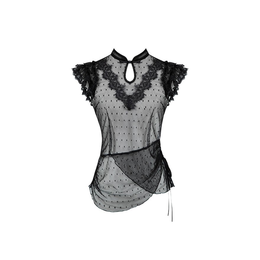 SEASONZ インナー トップス 水玉 透け感 PUJIオリジナル