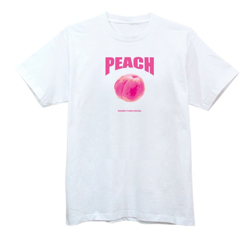 普通にDESIGN 桃ロゴTシャツ(ホワイト) woa-0000 | monkey-farm