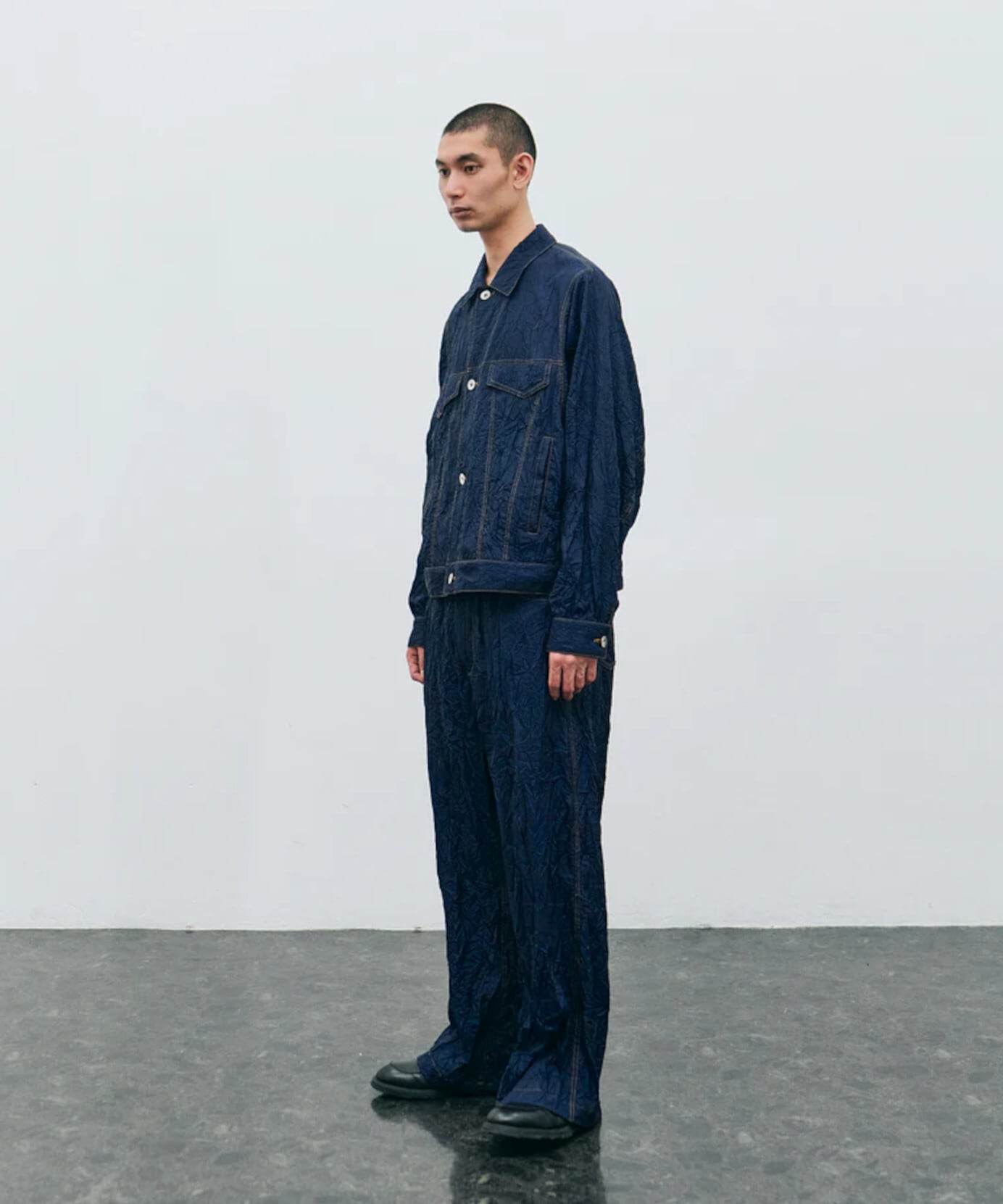 YDOT / YU41703 WRINKLE NYLON TT JACKET (NAVY) | AfterSchool