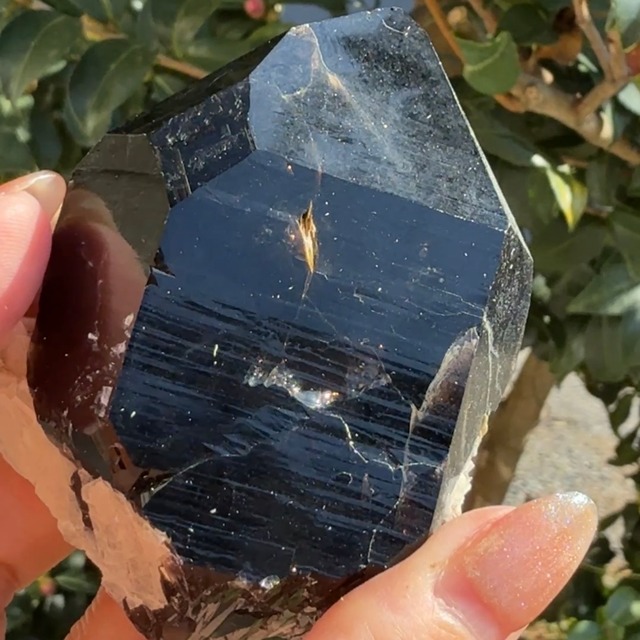 【超レア】【超美石】ブラジル（バイーア州）産　天然モリオン（マイカ＆長石共生）　原石　1123