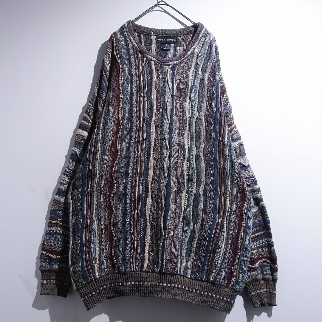 90s EURO "croft & barrow" Multicolor 3D Design Knit