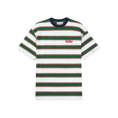 BUTTER GOODS【Stripe Tee - Green / White】