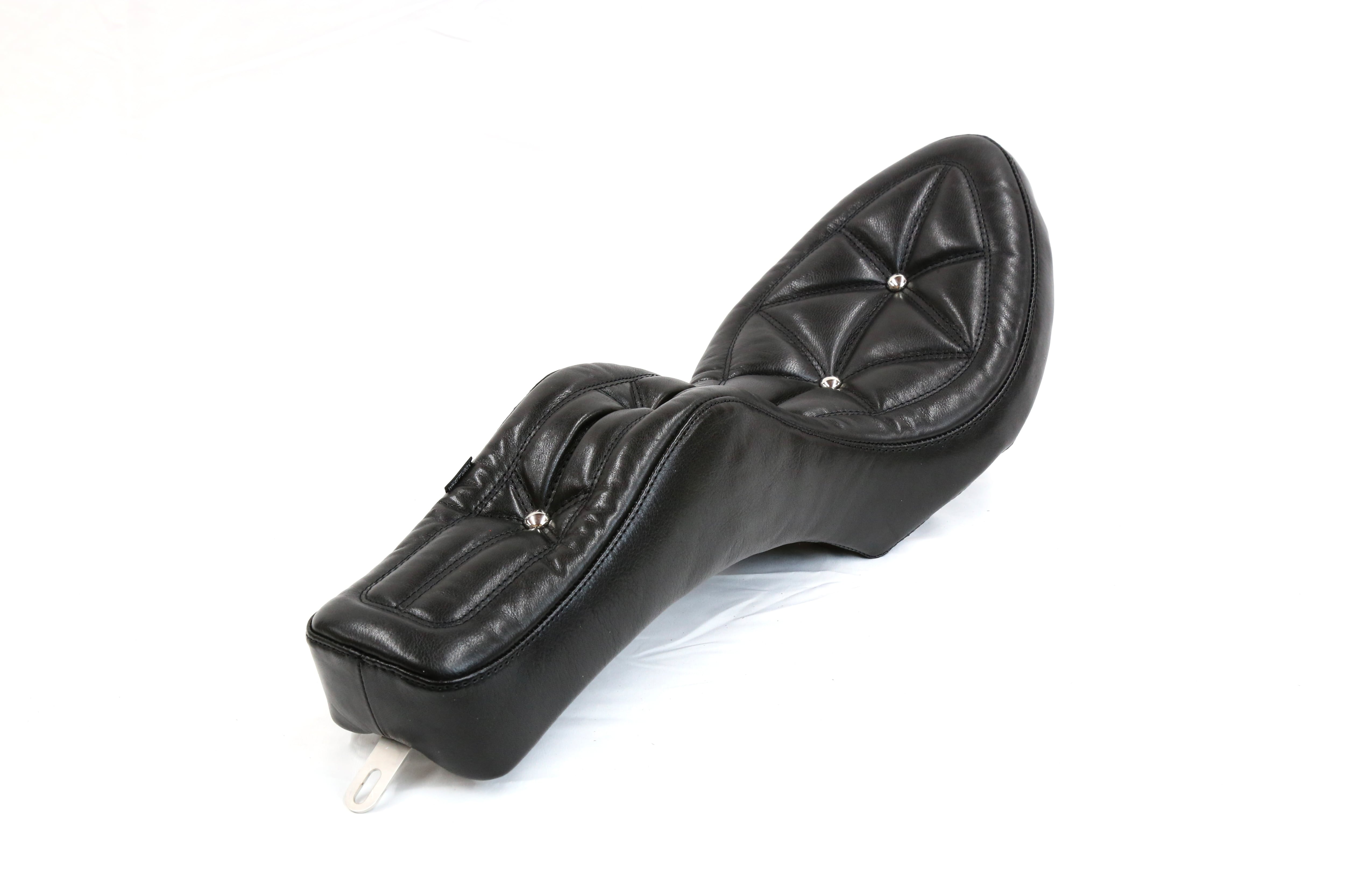 Whale&Co. キング&クイーンシート(本革) ※アダプター付き!!! 4速フレーム専用 キング＆クイーン シート［ボタンダウン