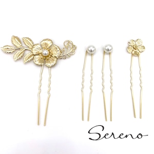 Sereno:HairSet/プリューム ヘアアクセ セレーノ ピン 結婚式 ブライダル パーティー 入学式 卒業式 オケージョン