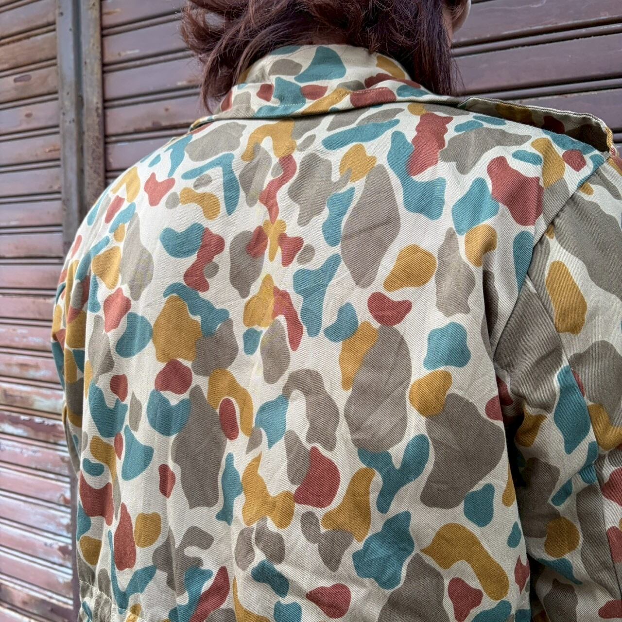 ダックハンターカモ ミリタリージャケット リバーシブル S 迷彩