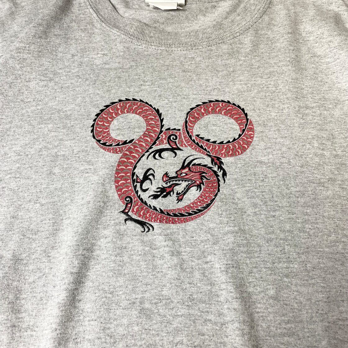 90s〜【Disney】 ディズニー ミッキーマウス ドラゴン Tシャツsize.XL 