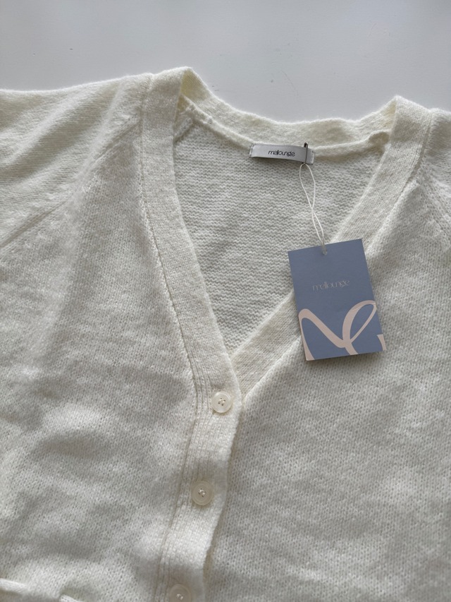 (予約) mellounge / Roi string cardigan knit 2color