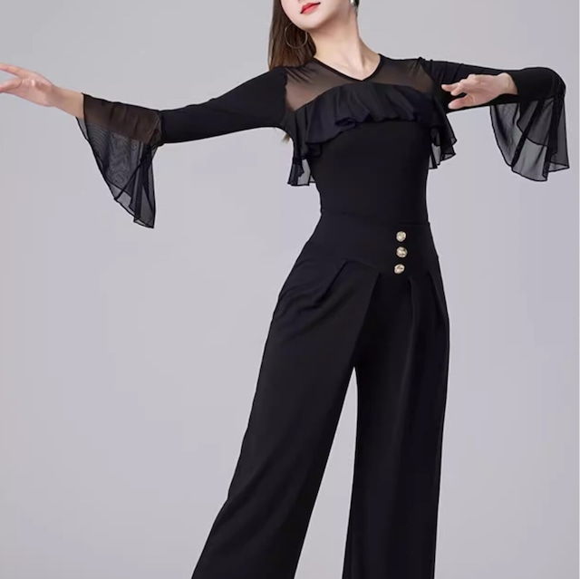 フリル ロングスリーブ ベルスリーブ カットソー　ds1489