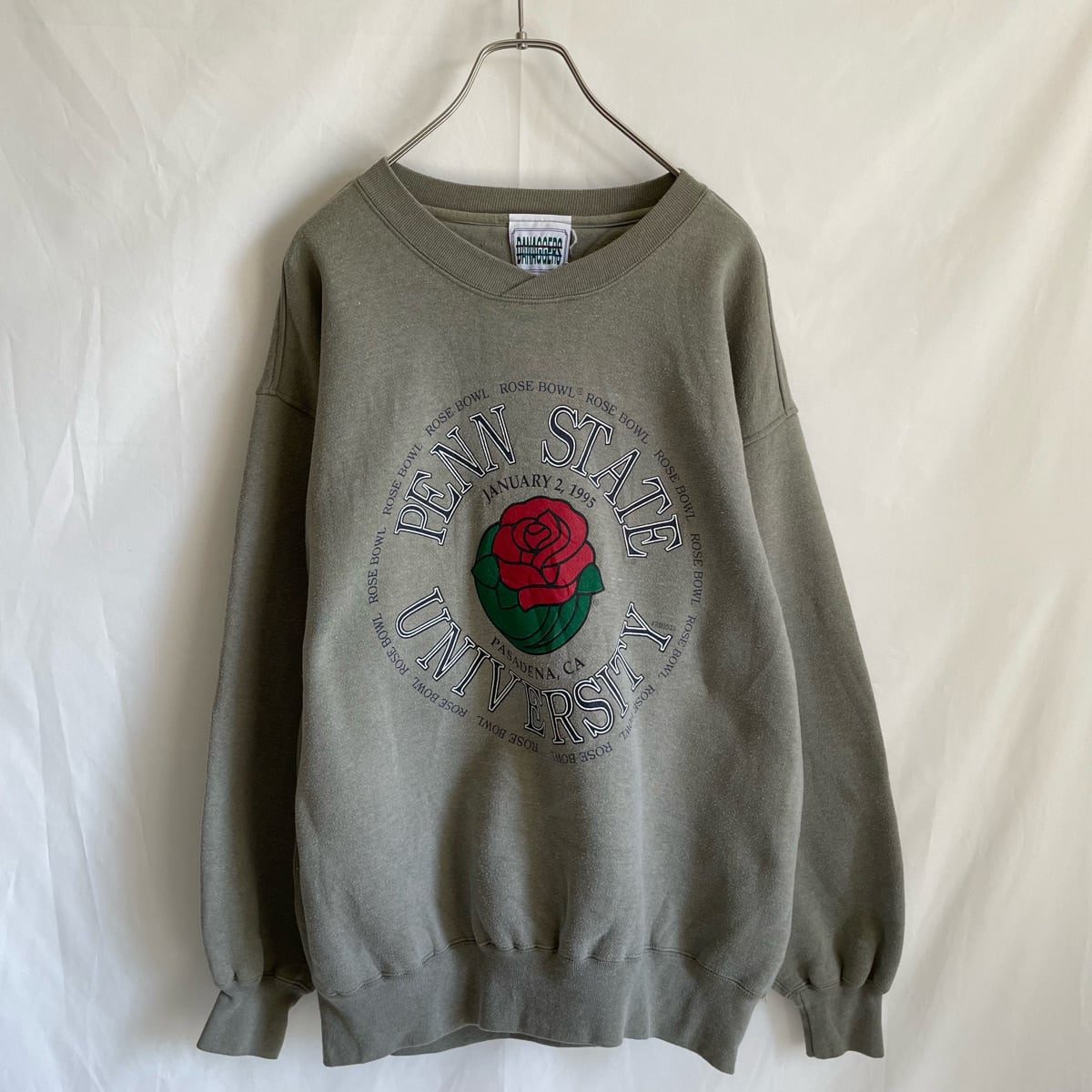 90s PENN STATE UNIVERSITY カレッジスウェット 古着 トレーナー 薔薇